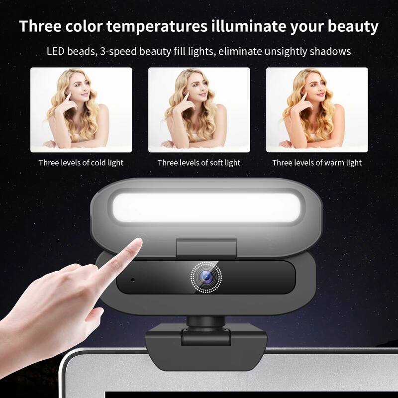 Three color temperatures illuminate your beauty  
LED beads, 3-speed beauty fill lights, eliminate unsightly shadows  

Three levels of cold light  
Three levels of soft light  
Three levels of warm light