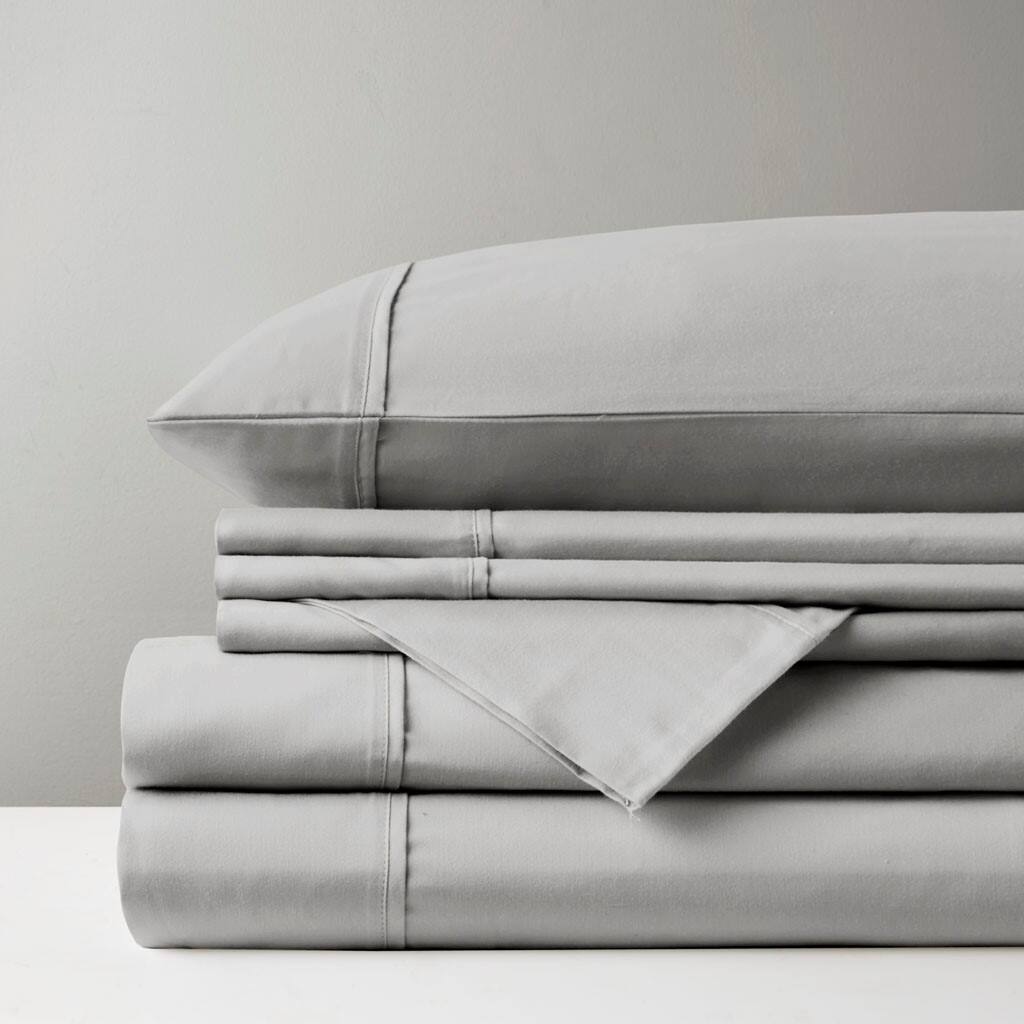 Gracie Mills - Elodie 800 Thread Count Sateen Sheet Set - Gray - Thumbnail 2