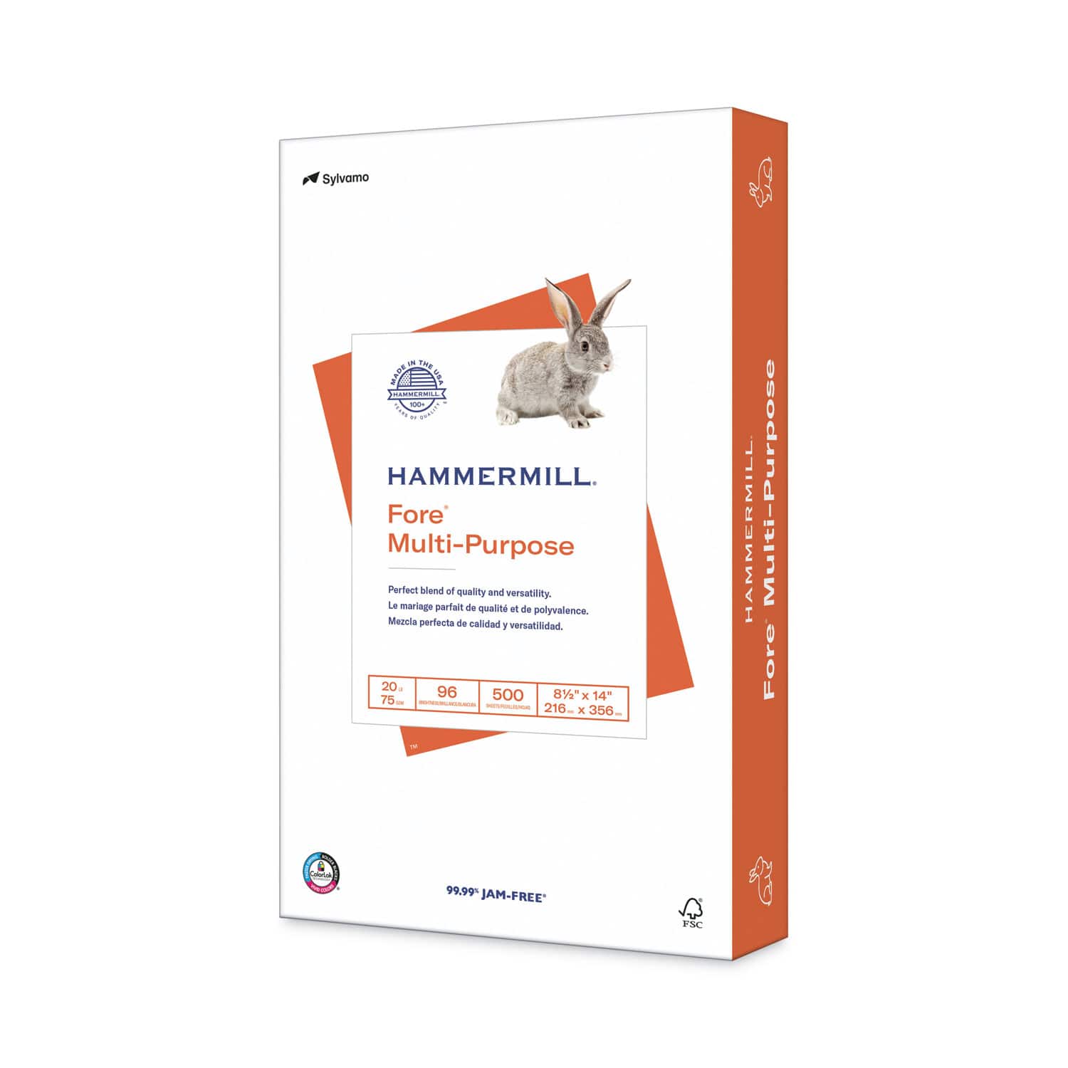 Hammermill - Fore Multipurpose Print Paper, 96 Bright, 20 lb Bond Weight, 8.5 x 14, White, 500 Sheets