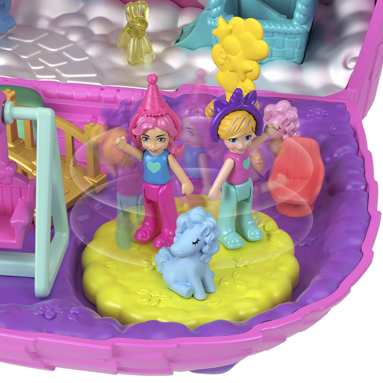 Alt View 4. Mattel - Mattel - Polly Pocket Unicorn Partyland Playset 30th Anniversary   - COLLECTIBLES - Multicolor.