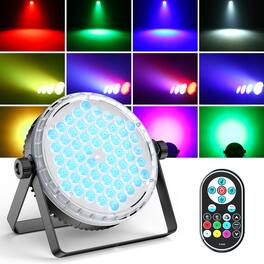 UKing - 60LED RGBW Par Light Stage Lighting DMX Disco Party Event Show Lighting w/Remote