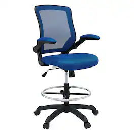 Veer Drafting Chair by Modway - Blue