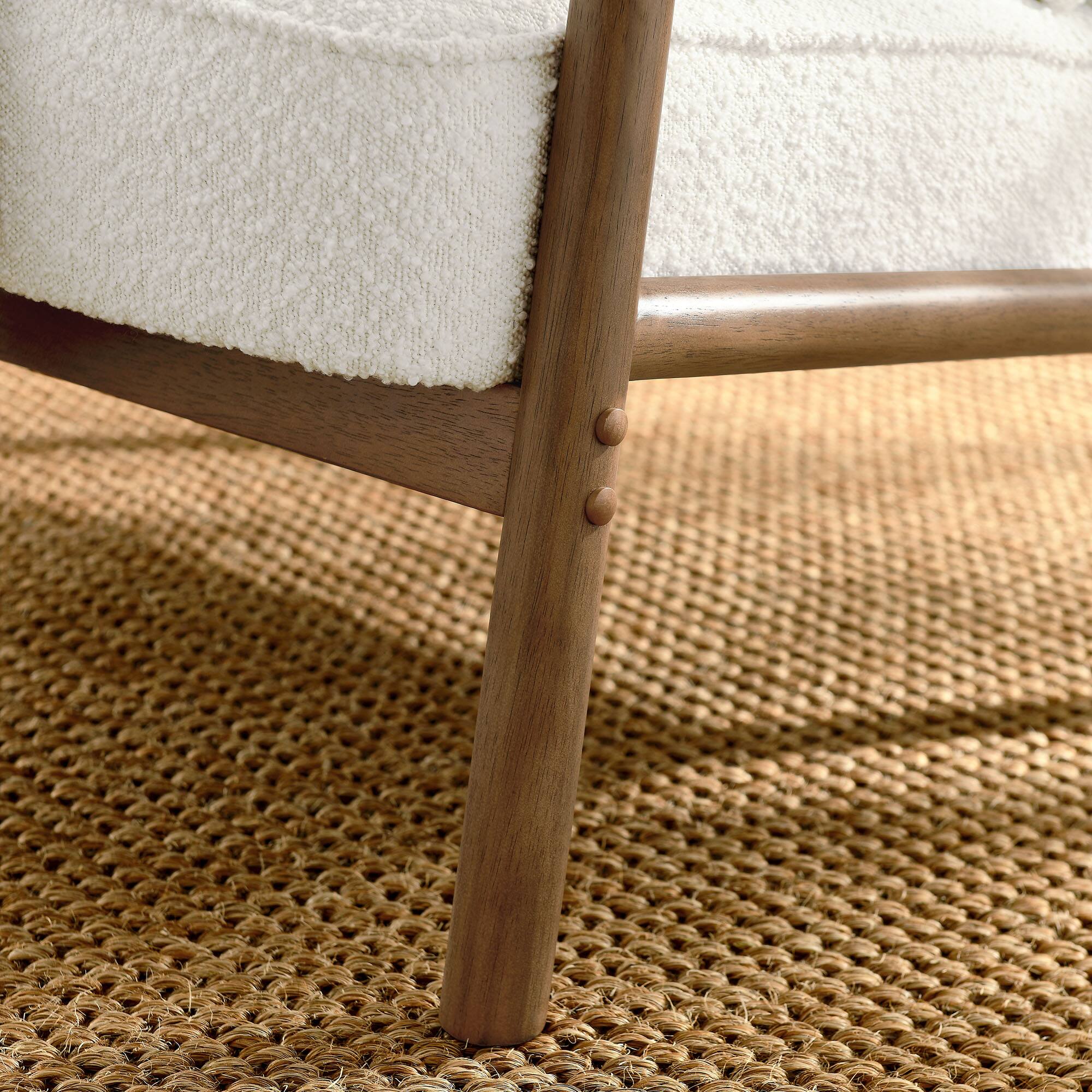 Alt View 6. Modway - Charlie Boucle Upholstered Armchair by Modway - White.