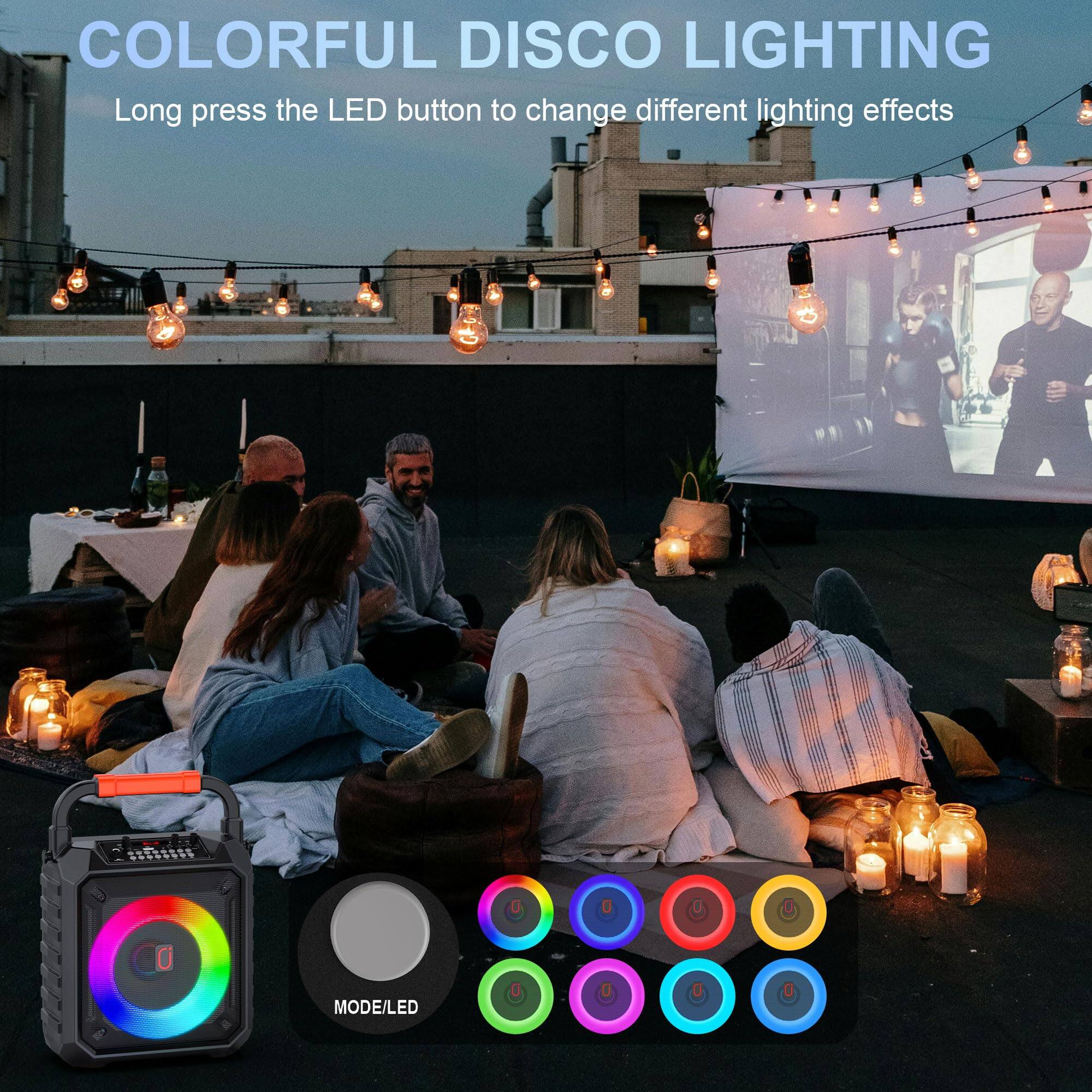 COLORFUL DISCO LIGHTING

Long press the LED button to change different lighting effects

MODE/LED