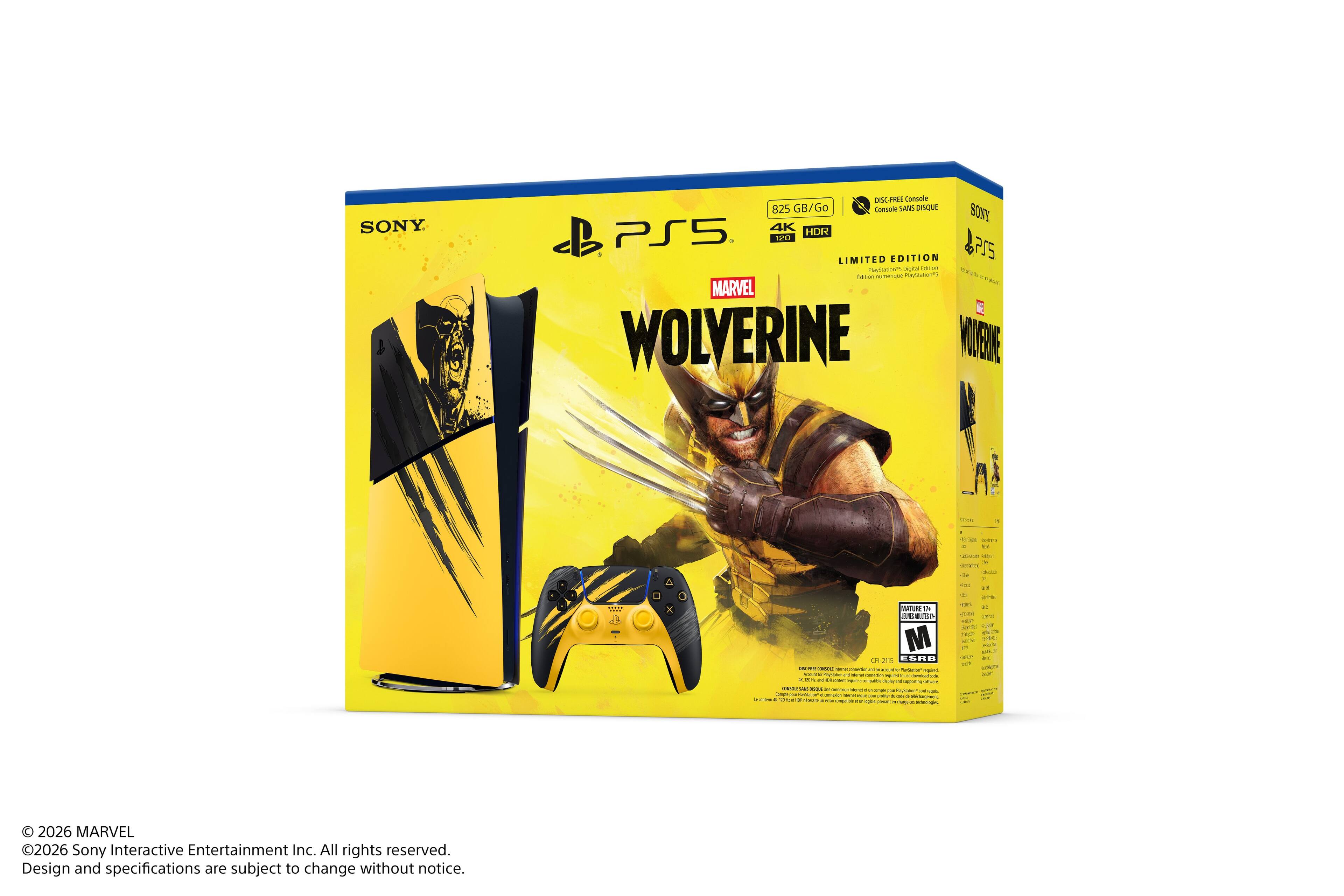 SONY.  
DISC-FREE Console 825 GB/Go console SANS DISQUE SONY 4K HDR PS5 20 PSS LIMITED EDITION PROMIN'S  
- - - -  
Editary memess Savitaming evection MARVEL WOLVERINE MOVERNE  
- -  
CHANGER - - CHICK  

NATURE BY FWS ... - M O  - CORDOLE  contranatizes! - - COMMENTS -  - ( - - - - =    -  - - - COMOCIA - -      - - CHOCOLATE   - - - - - - -  11 -  -  INFORMATION:  - - - I -  
and .. de - - .. vitamine CONTAINS ... SANDO COF - - new WOCK MINATED ! - - ONE mist  
2026 MARVEL 2026 Sony Interactive Entertainment Inc. All rights reserved. Design and specifications are subject to change without notice.