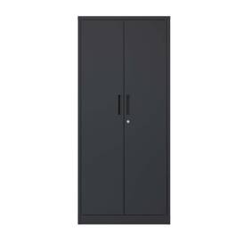 ALEXOUN - 72"H Metal Garage Storage Cabinet, Lockable Steel Cabinet with 4 Adjustable Shelves, for Home Office, Garage, Classroom - Black