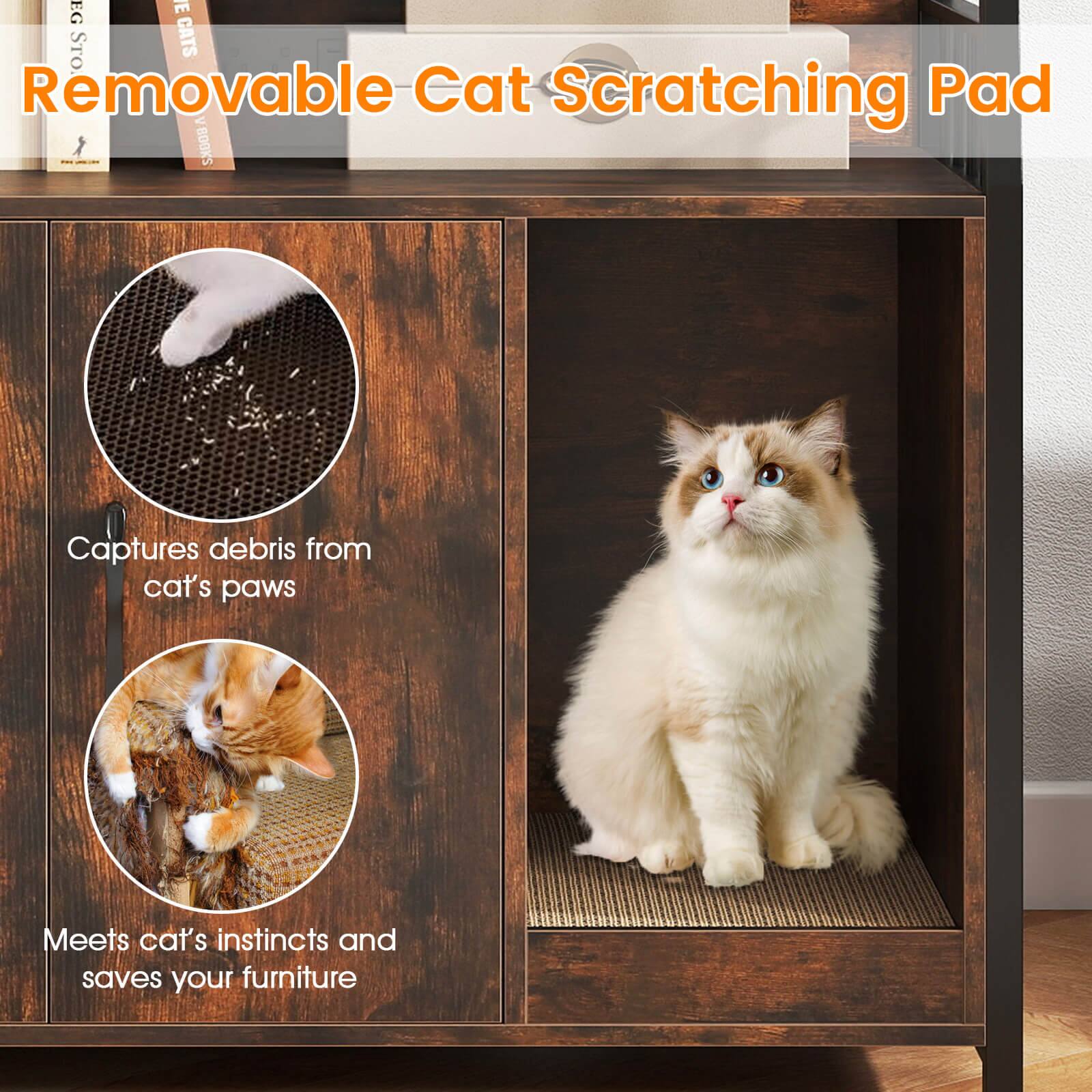 Removable Cat Scratching Pad

Captures debris from cat's paws

Meets cat's instincts and saves your furniture