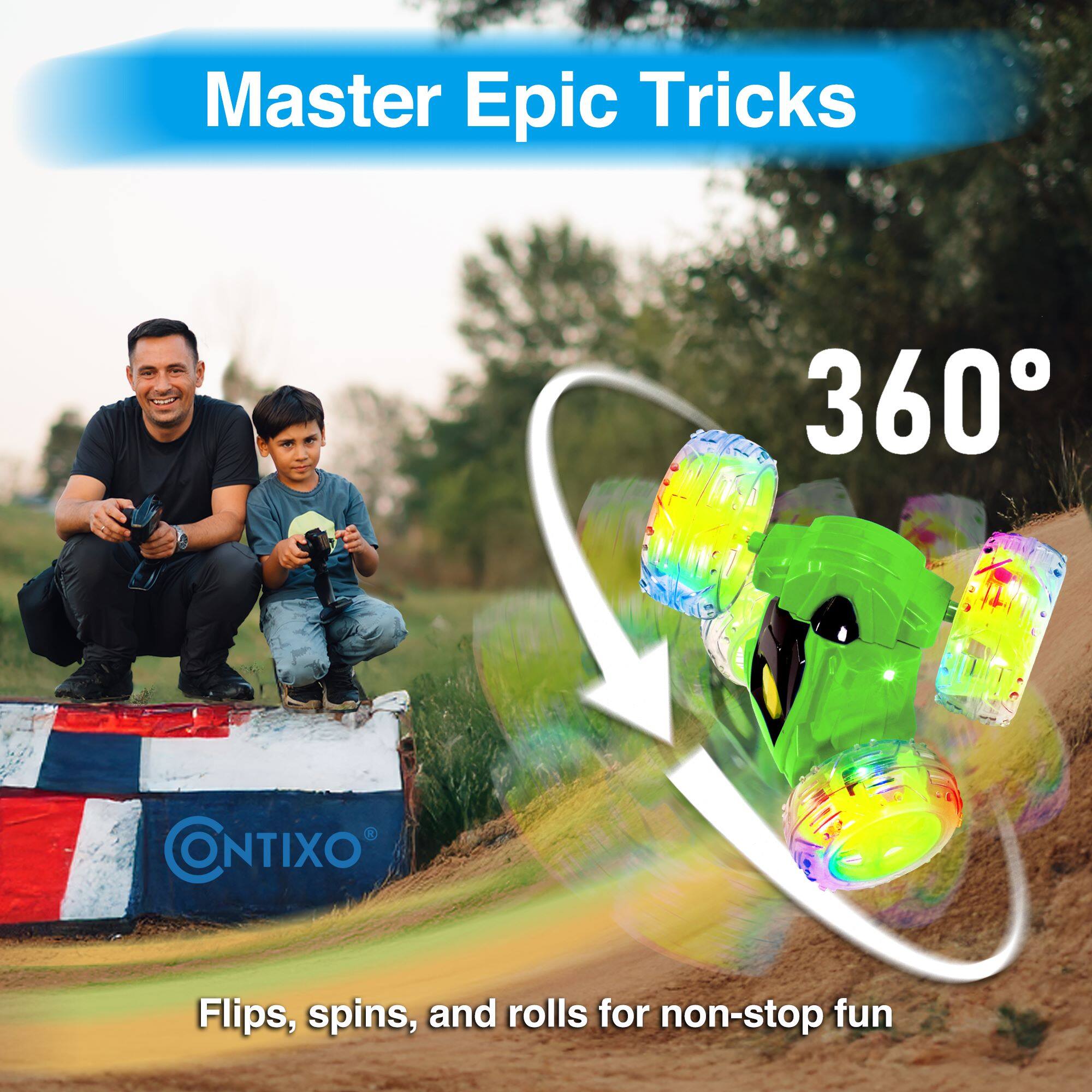 Master Epic Tricks, 360, CONTIXO, Flips, spins, and rolls for non-stop fun
