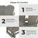 Infographic showing design features of the outdoor glider bench.