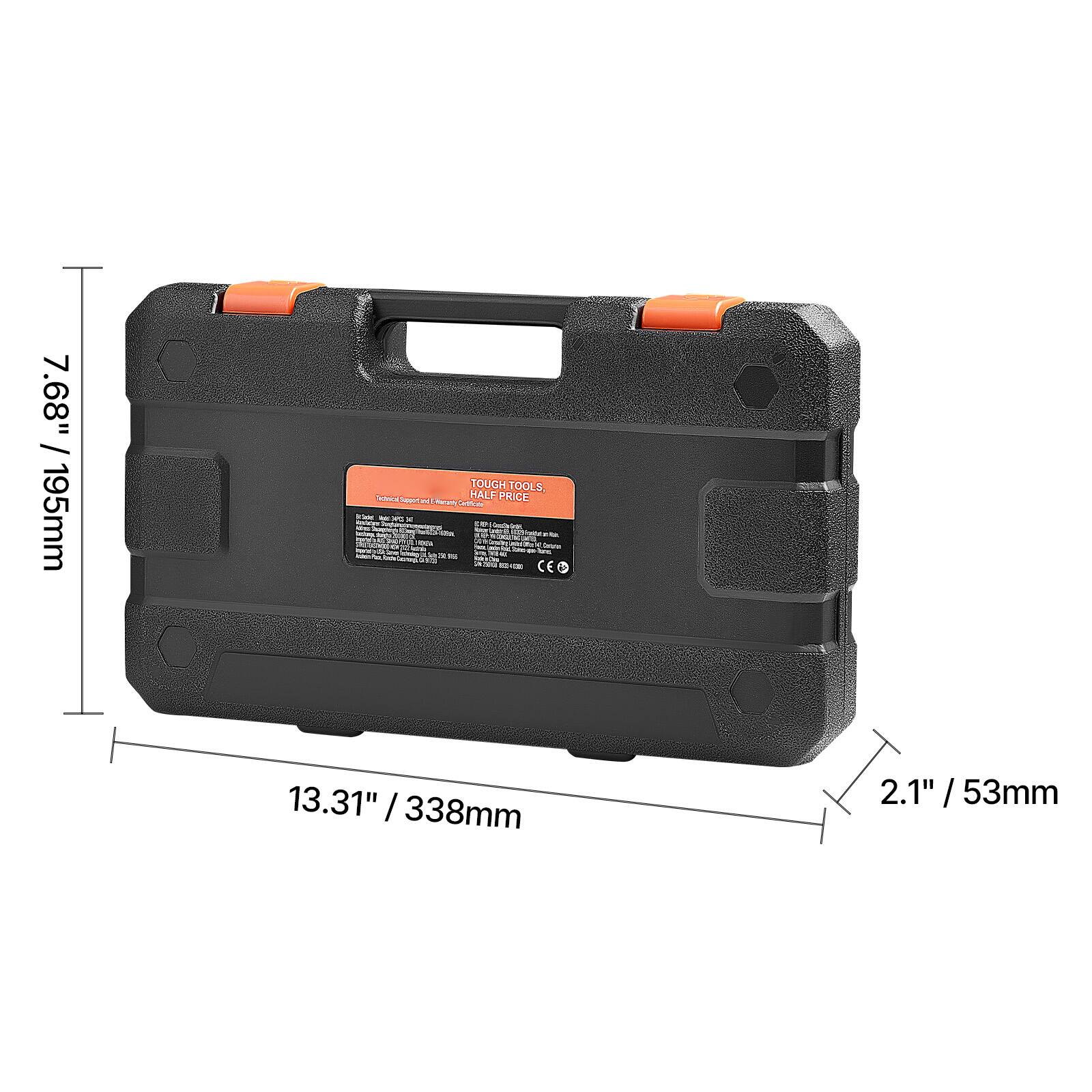 7.68" / 195mm  
TOUGH TOOLS  
HALF PRICE  

13.31" / 338mm  
2.1" / 53mm