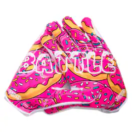 Battle Sports - Doom Speed Receiver Football Glove, "Donuts", Adult, S - Pink/White