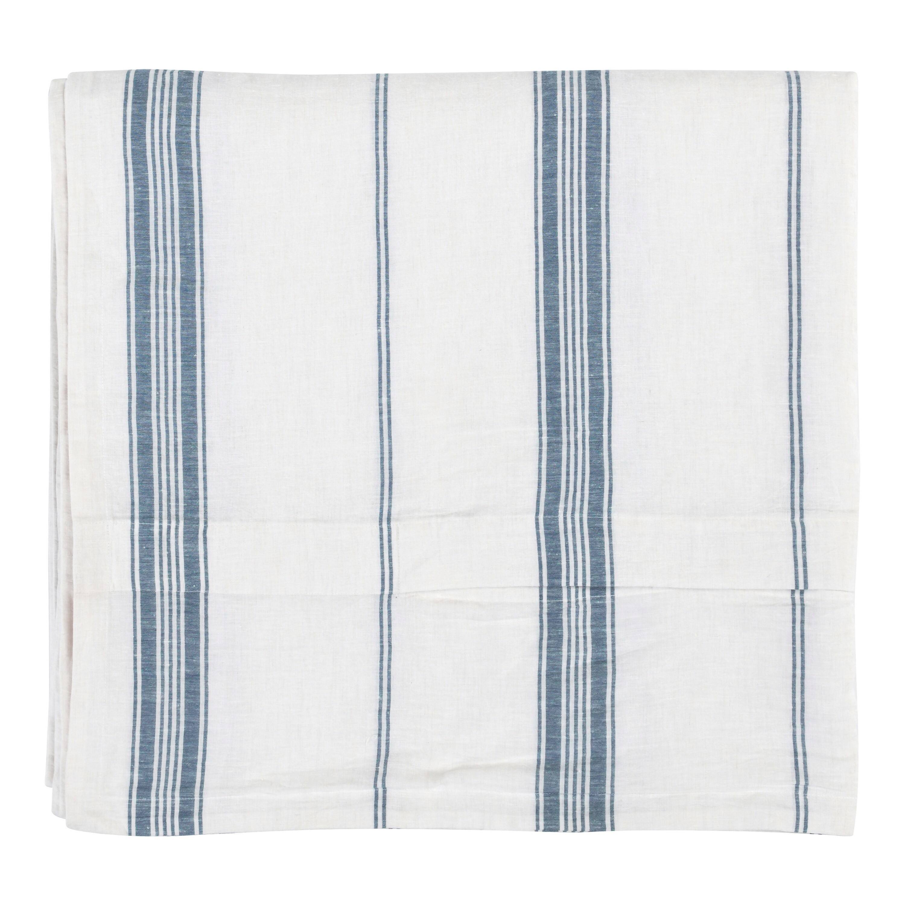 Manhattan Lane Taki Queen Size Duvet Cover, Woven and Stripes Linen ...