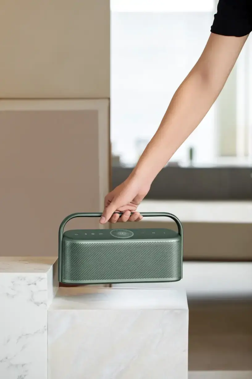Alt View 8. Soundcore - by Anker Motion X600 Hi-Res Spatial Audio IPX7 Waterproof Portable Bluetooth Speaker with Aux-In and Rugged Metal Design - Green.