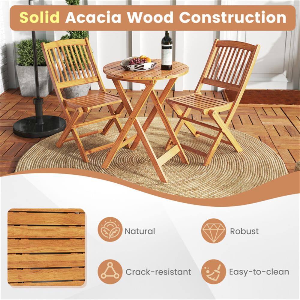 Solid Acacia Wood Construction

- Natural
- Robust
- Crack-resistant
- Easy-to-clean