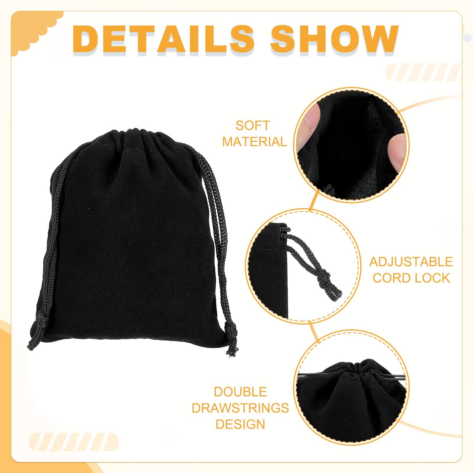 DETAILS SHOW

- SOFT MATERIAL
- ADJUSTABLE CORD LOCK
- DOUBLE DRAWSTRINGS DESIGN