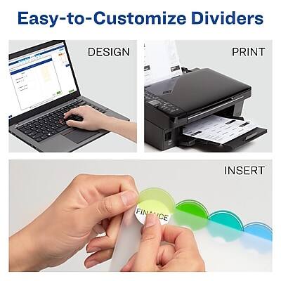 Easy-to-Customize Dividers

DESIGN  
PRINT  
INSERT  
FINANCE