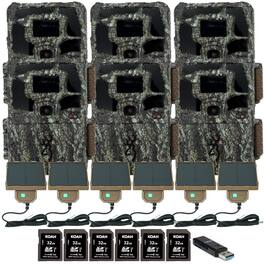 Browning Trail Cameras - Browning Dark Ops Pro X 1080 Trail Camera (6-Pack) with Accessories Bundle