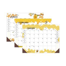 House of Doolittle - Recycled Honeycomb Desk Pad Calendar Honeycomb Artwork 18.5 x 13 White Multicolor Sheets 12 Month Jan to Dec 2026