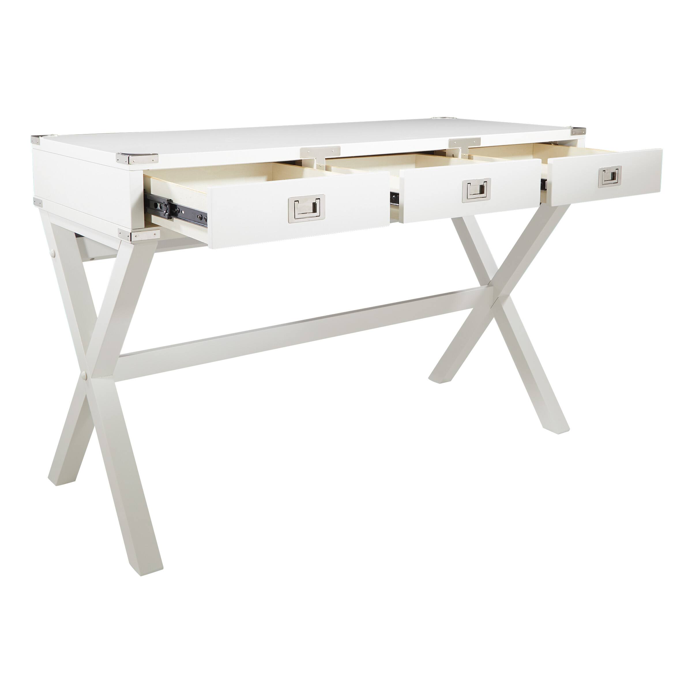 Alt View 12. OSP Home Furnishings - Wellington 46" Desk with Power - White.