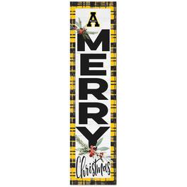 Jardine - Appalachian State Mountaineers 12'' x 48'' Outdoor Christmas Leaner - White