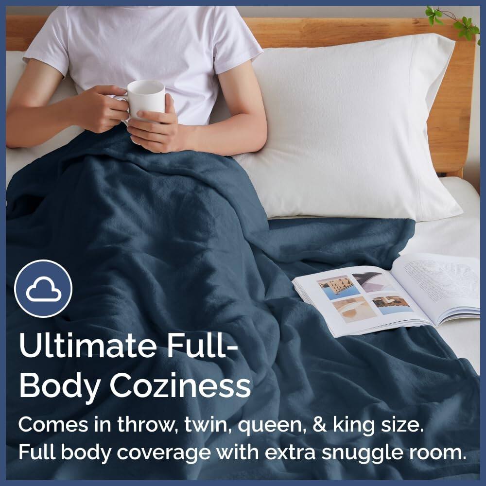 Ultimate Full-Body Coziness  
Comes in throw, twin, queen, & king size.  
Full body coverage with extra snuggle room.