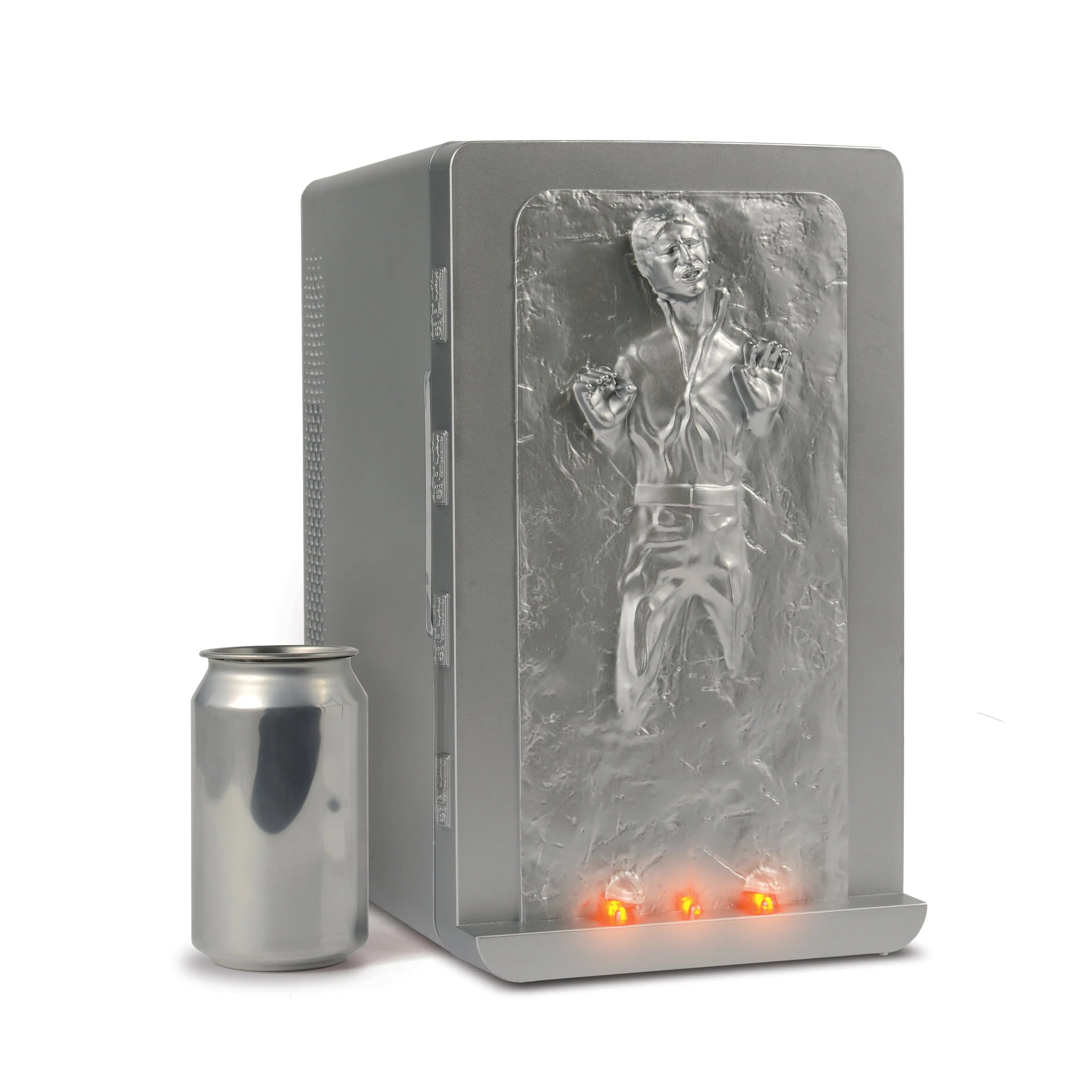 Front. Star Wars - Ukonic Star Wars Han Solo 4.5L 8xCan Mini Fridge Thermoelectric Cooler Ac/DC - Silver.