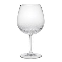 APRILSOUL - Plastic Wine Glasses Set of 4 BPA Free Tritan Hammer Unbreakable Red Wine Glasses - White