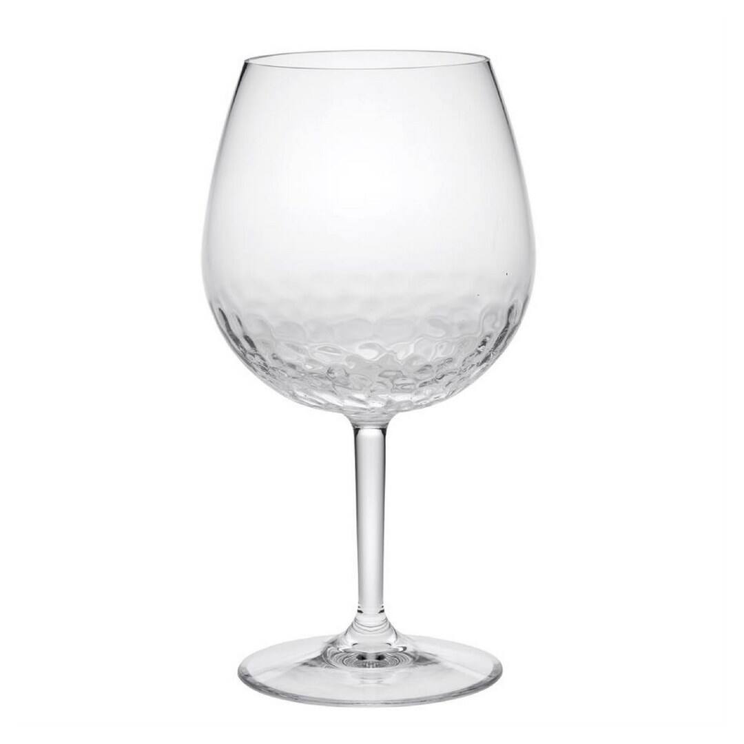 Front. APRILSOUL - Plastic Wine Glasses Set of 4 BPA Free Tritan Hammer Unbreakable Red White Wine Glasses - white.