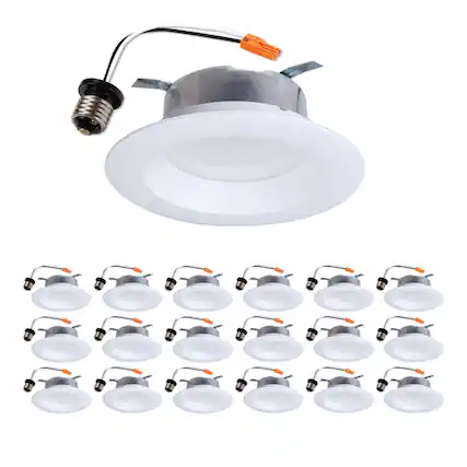 Front. Halo - Halo Bright White 4 in. W LED Recessed Downlight 8 W.