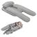 Front. wowmax - Side Sleeper Pillow - H-Shaped Neck/Shoulder Support w/ Arm Hole & Removable Cover (Grey) - Gray.
