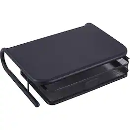 Lorell - Mesh Wire Monitor Stand Desktop Powder Coated Steel - Black