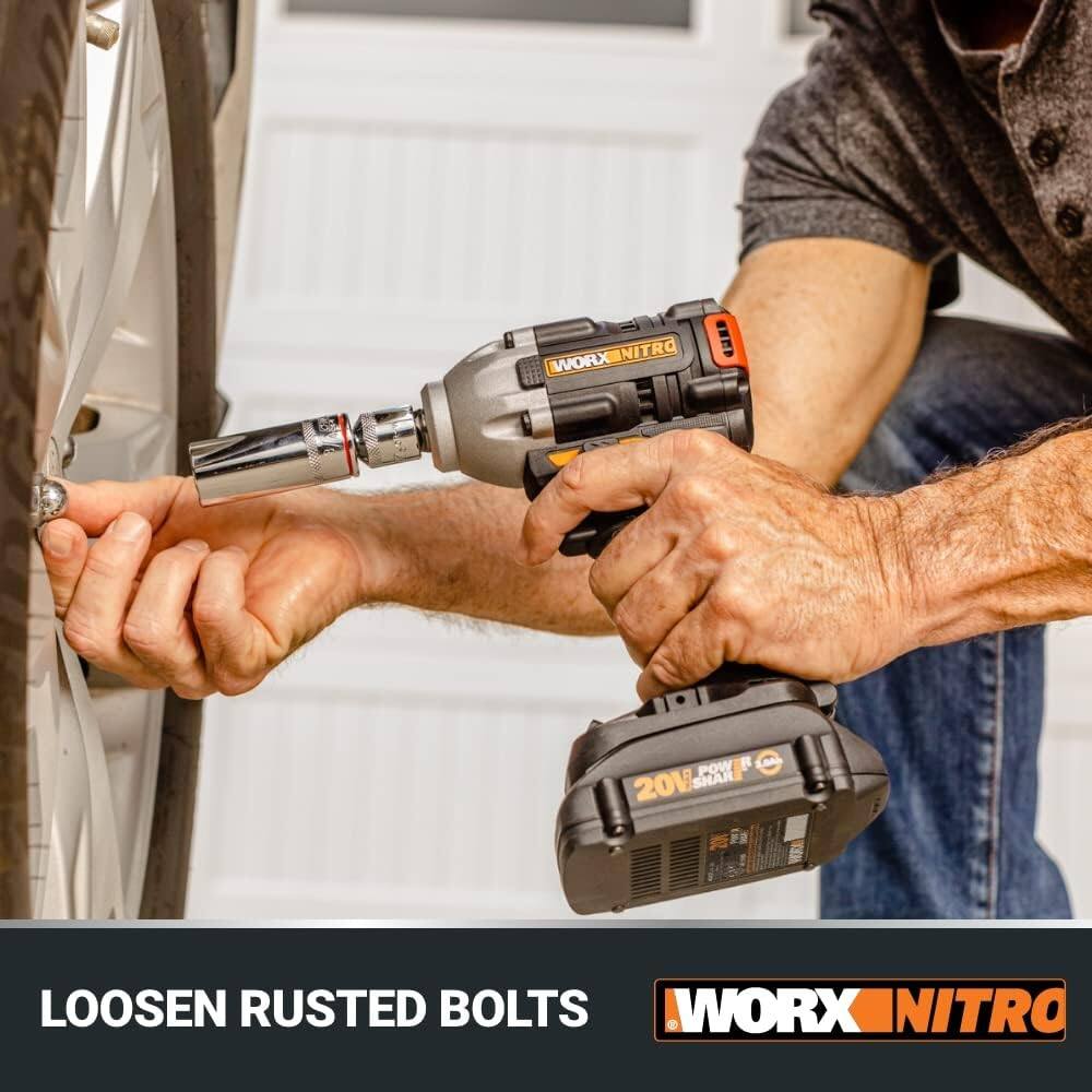 WORX NITRO 20V POWER CORDLESS LOOSEN RUSTED BOLTS
