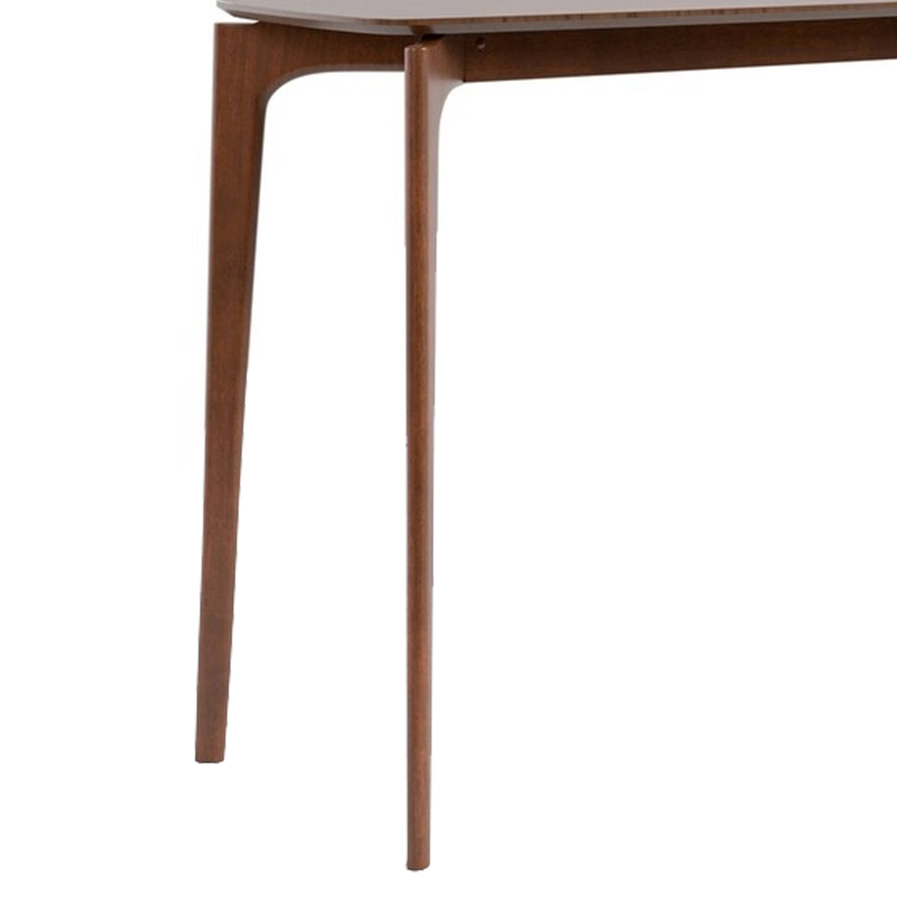 Alt View 3. Manhattan Lane - Ebik Counter Height Table, 59 Inch Walnut Brown Solid Wood Top and Legs - Walnut Brown.