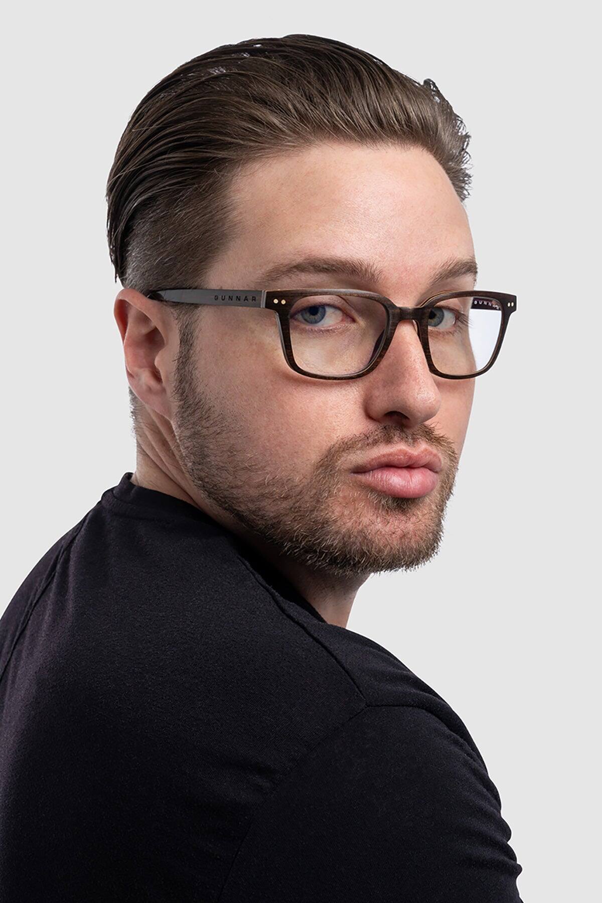 Alt View 2. GUNNAR - GUNNAR Computer Glasses  -  Muir, Ebony (wood), Amber Lens - Blue Light Blocking, Relieve Dry Eye, Anti Glare - Ebony.