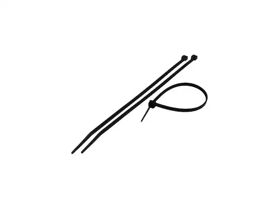 Front. Nippon Labs - Nippon Labs 50CV-100-UV UV Resistant Nylon Cable Tie, 4" Long, 18 lbs. Strength, 100pcs/pack - Black.