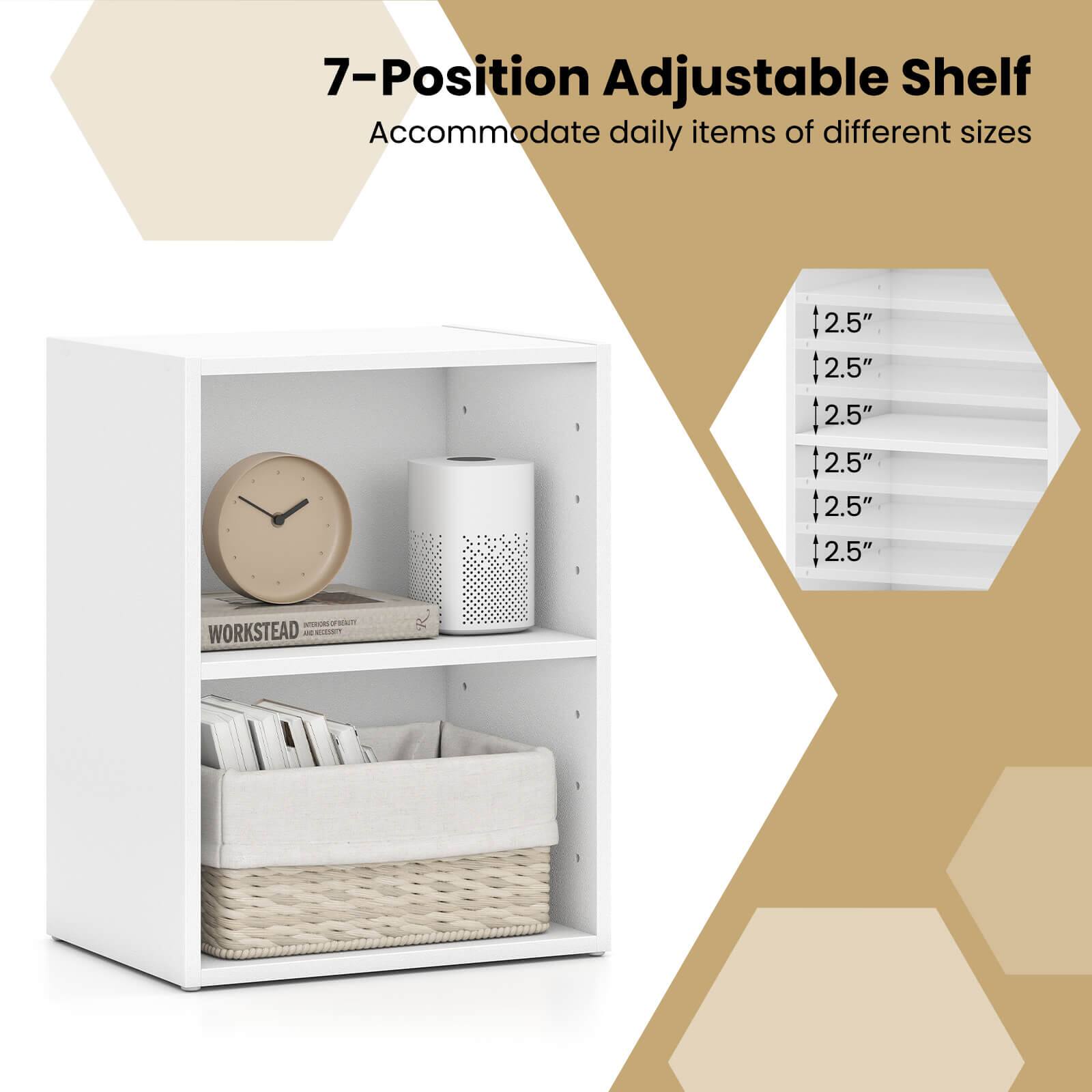 7-Position Adjustable Shelf  
Accommodate daily items of different sizes  

2.5"  
2.5"  
2.5"  
2.5"  
2.5"  
2.5"  

WORKSTEAD