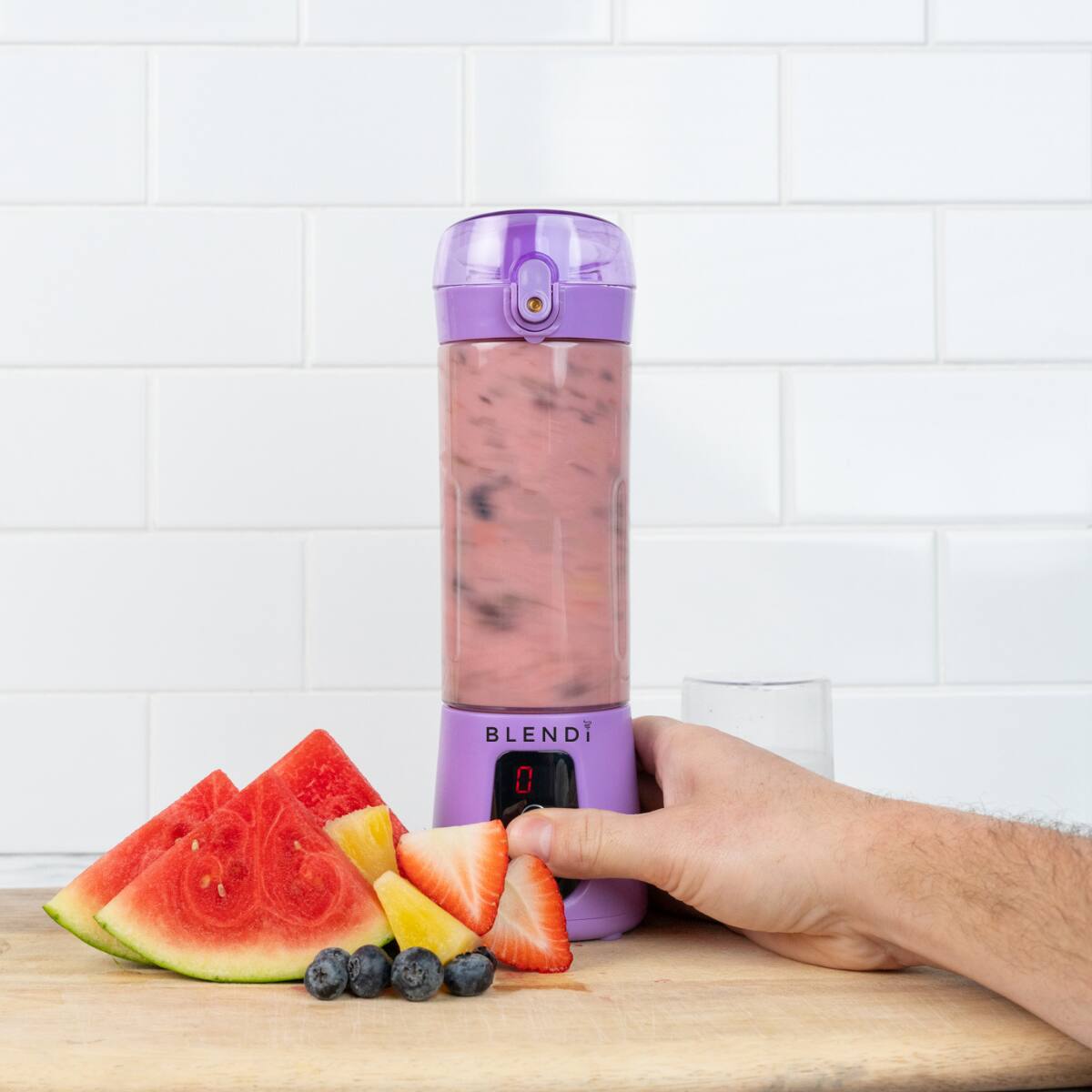 Alt View 1. BLENDi - BLENDi Pro+ 120W 17‑oz Portable Personal Blender for Smoothies & Ice Crushing - Purple - Purple.