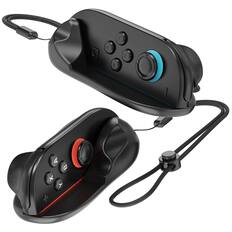 Front. Fosmon - Nintendo Switch 2 Mouse Grip for Joycons, Ergonomic Gaming Mouse Grip for Switch 2, Nintendo Switch 2 Accessories, Black - Black.