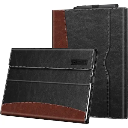 Front. Kitcheniva - Folding Stand Case For Microsoft Surface Pro 11 10 9 13 Inch Black Brown - Black Brown.