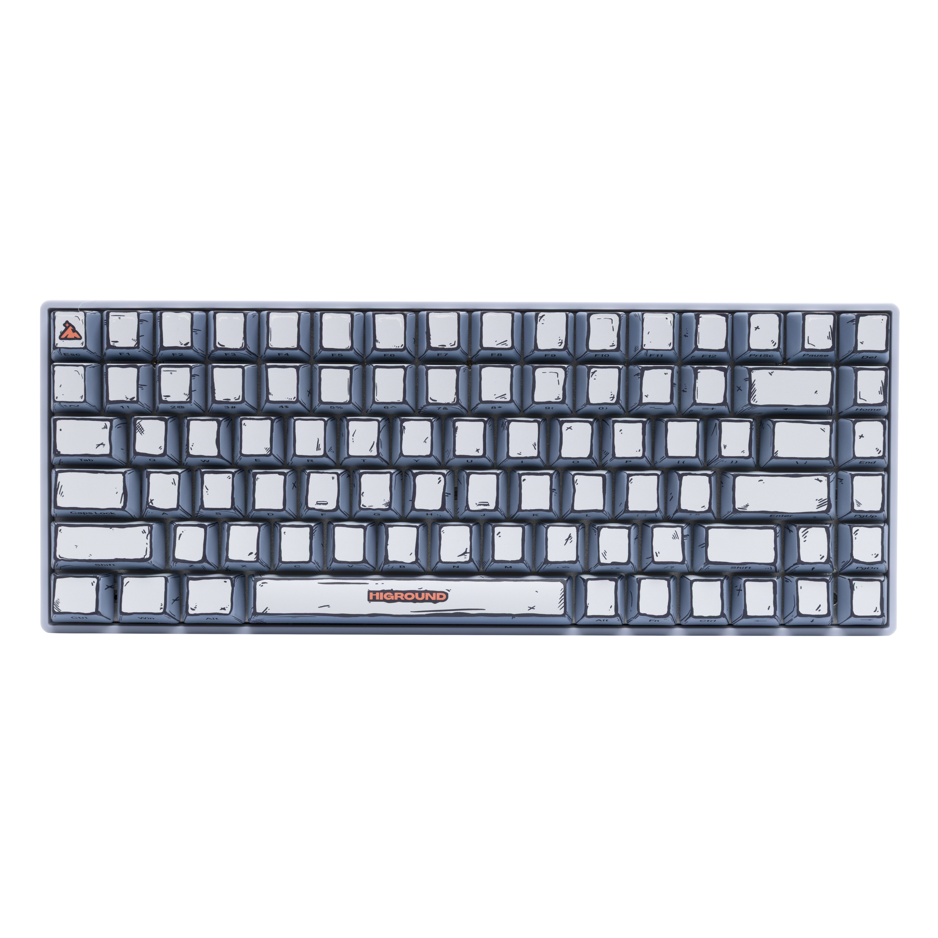Higround - Basecamp 75+ 75% Wired Mechanical Lubed TTC Milky Switch Gaming Keyboard with RGB Backlighting - CELSHADE GRAY - Front_Zoom