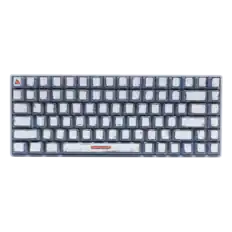 Front. Higround - Basecamp 75+ 75% Wired Mechanical Lubed TTC Milky Switch Gaming Keyboard with RGB Backlighting - Celshade Gray - CELSHADE GRAY.