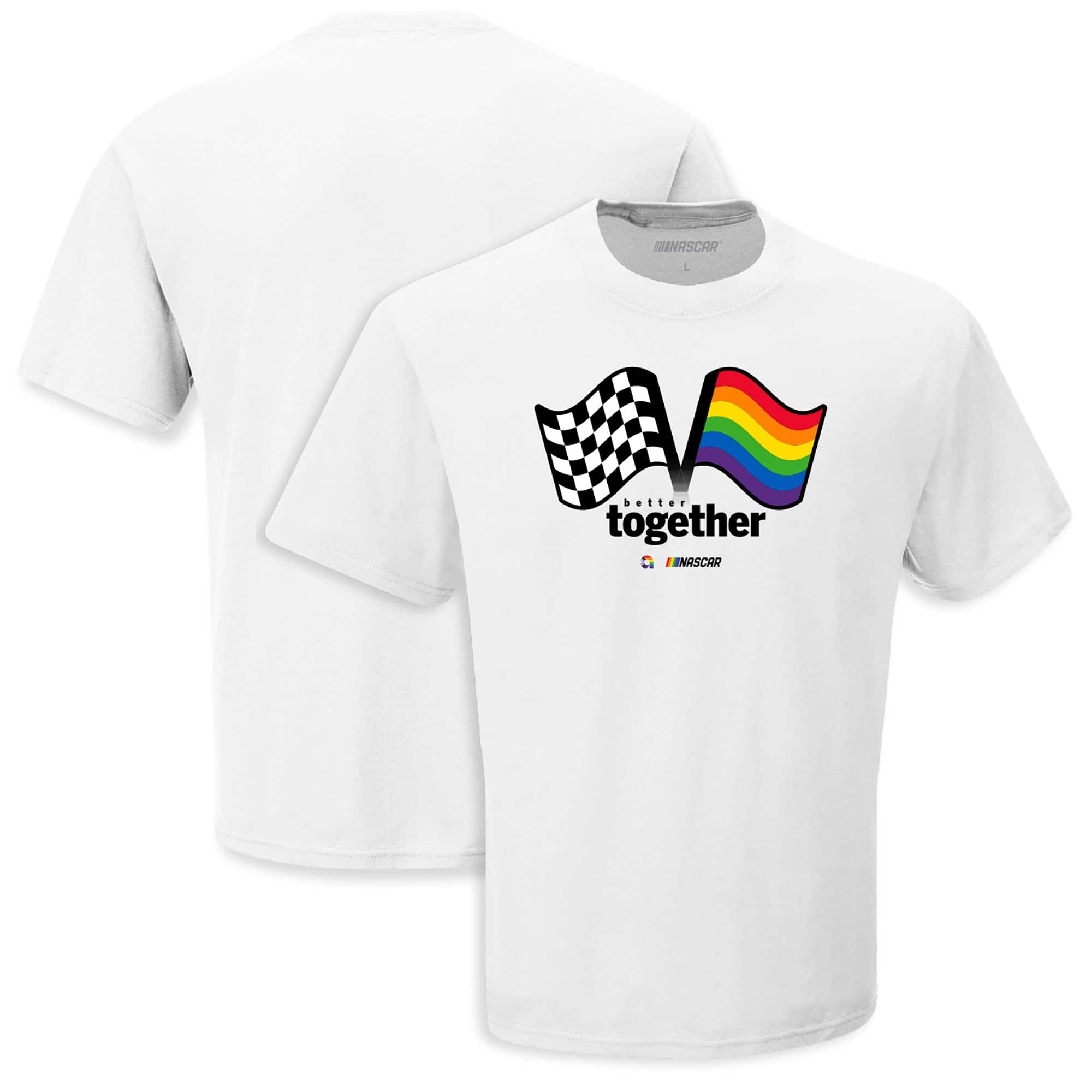 Checkered Flag Sports - Unisex NASCAR Better Together T-Shirt - White price history on PriceWatchPro