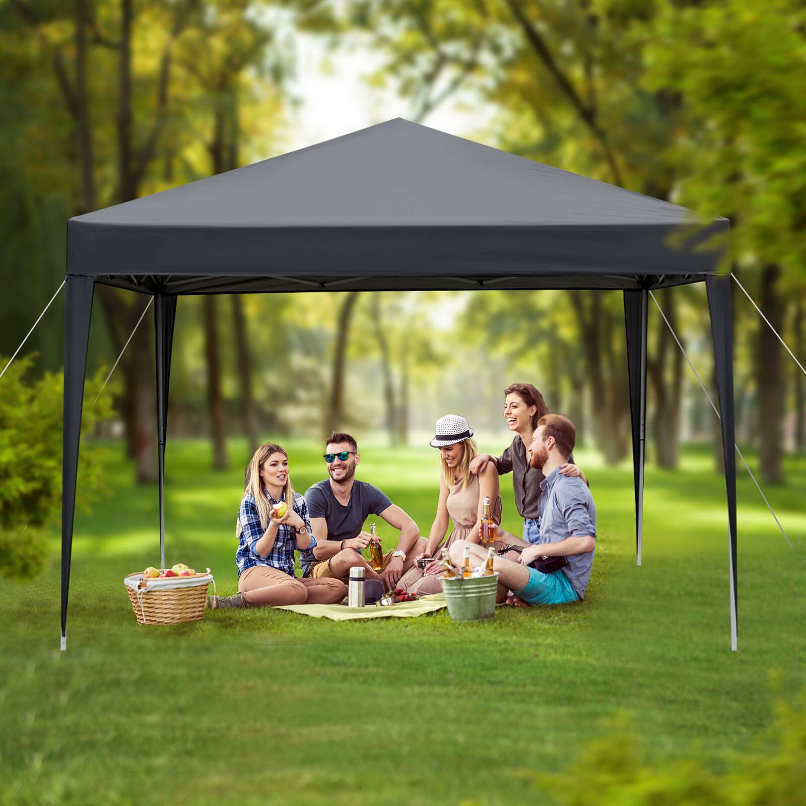 Alt View 6. Winado - 10x10ft Ez Pop Up Canopy, Portable Instant Canopy Tent with 4 SideWalls for Outdoor Events, Party, Wedding.