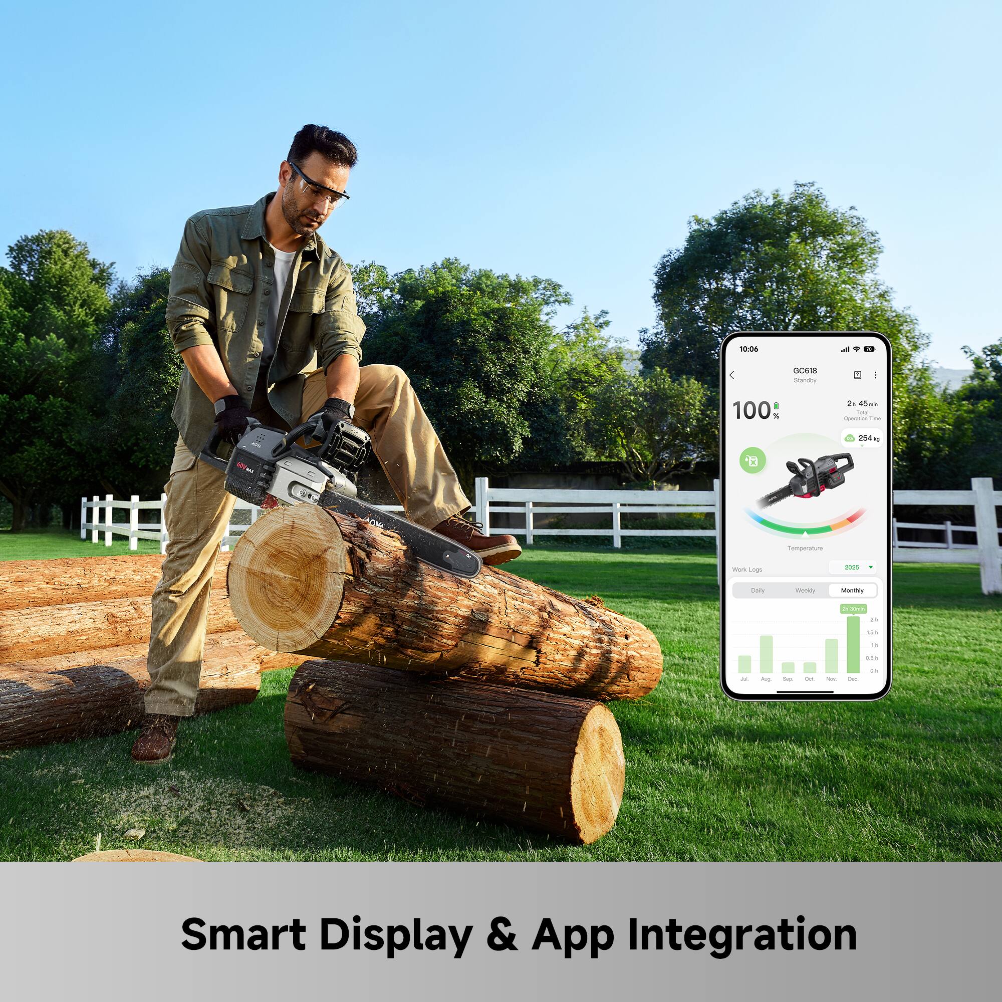 - CCEM shardhy - i 1 I 100 %
- Tumpurature
- Lage
- Smart Display & App Integration