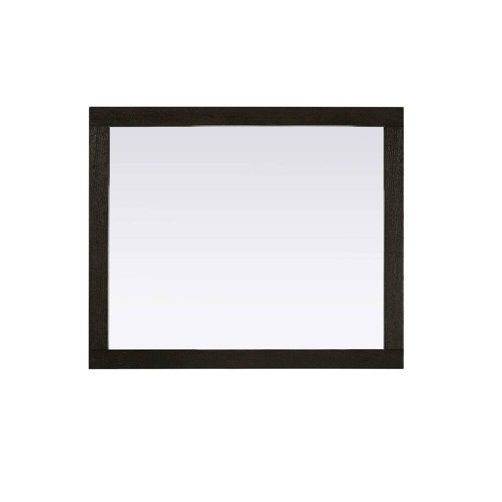Alt View 2. Elegant Kitchen and Bath - Noah Wooden Rectangle Mirror 30 x 36 in Chocolate Oak - Chocolate Oak.