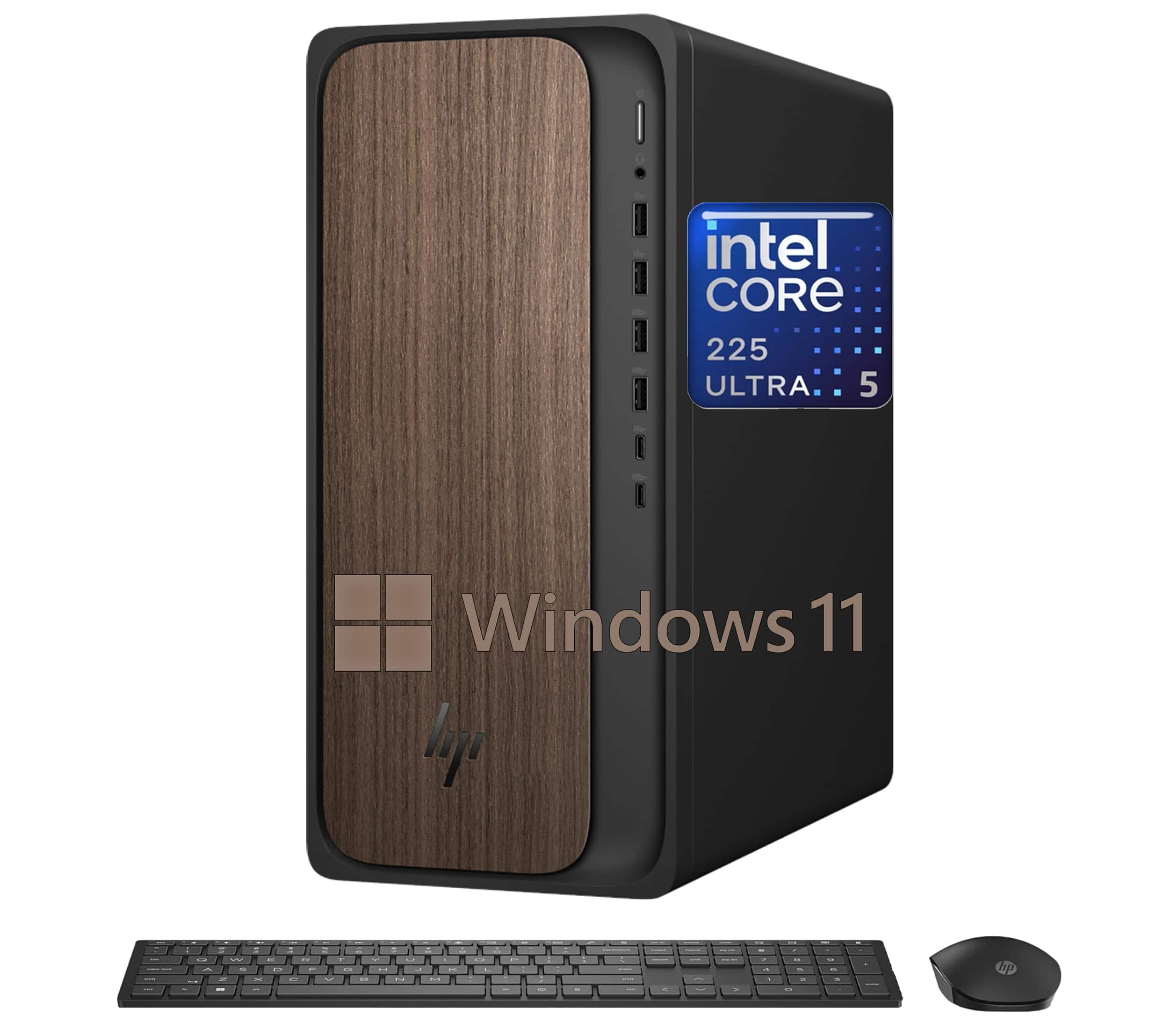 HP - 2025 OmniDesk M03 Premium Business AI Desktop Intel Core Ultra 5, 16GB DDR5 RAM, 512GB SSD, 1TB HDD, 4K, Wi-Fi 6 - Black