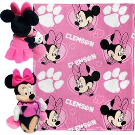 Northwest - Clemson Tigers Minnie Hugger Pillow & Silk Touch Throw Set - Multicolor