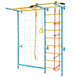 Costway - 7 in 1 Kids Indoor Gym Playground Swedish Wall Ladder Children Home Climbing Gym Solid Wall Set Up - Multicolor