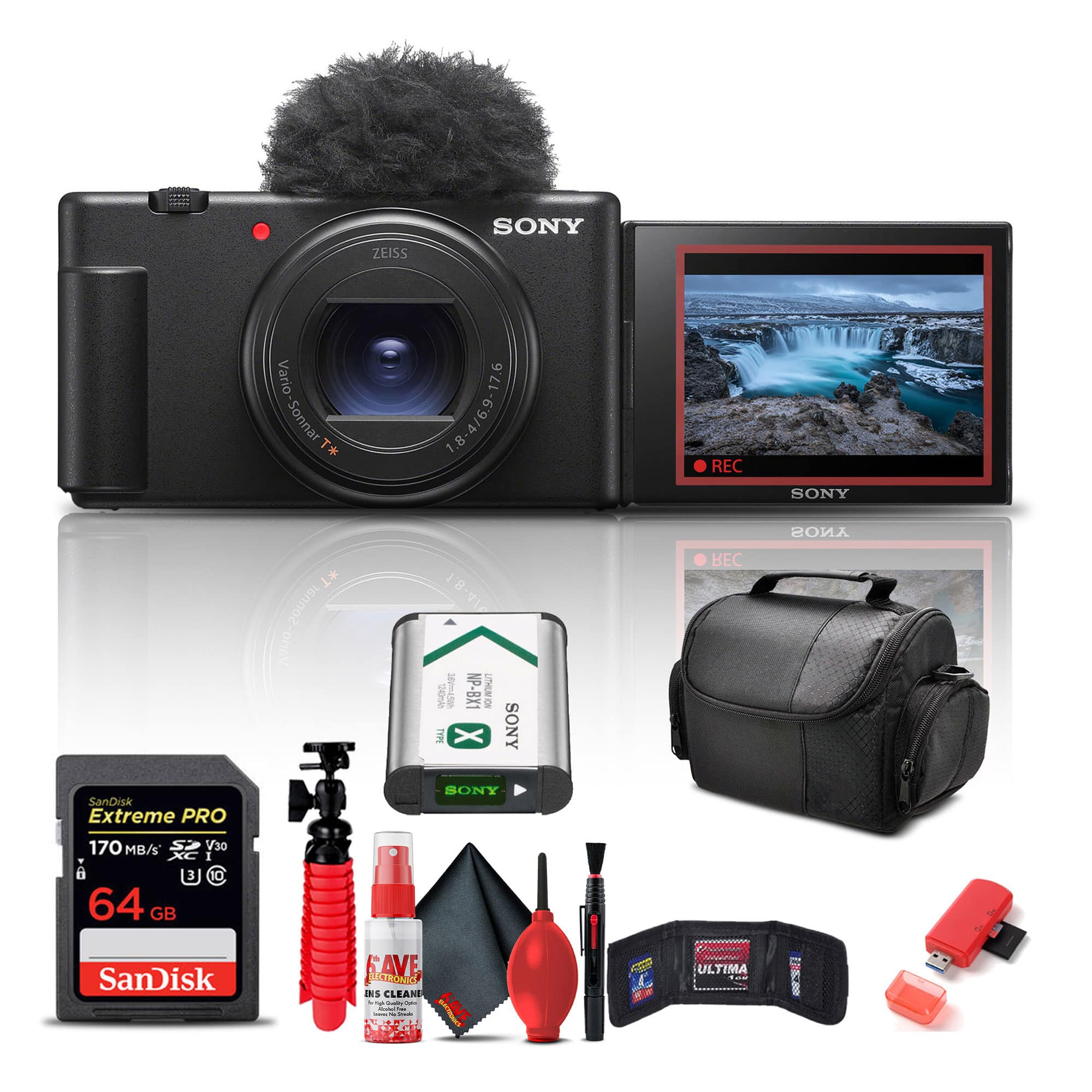 Sony - ZV-1 II Digital Camera + 64GB Memory Card + Card Reader + More