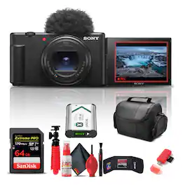 Sony - ZV-1 II Digital Camera + 64GB Memory Card + Card Reader + More